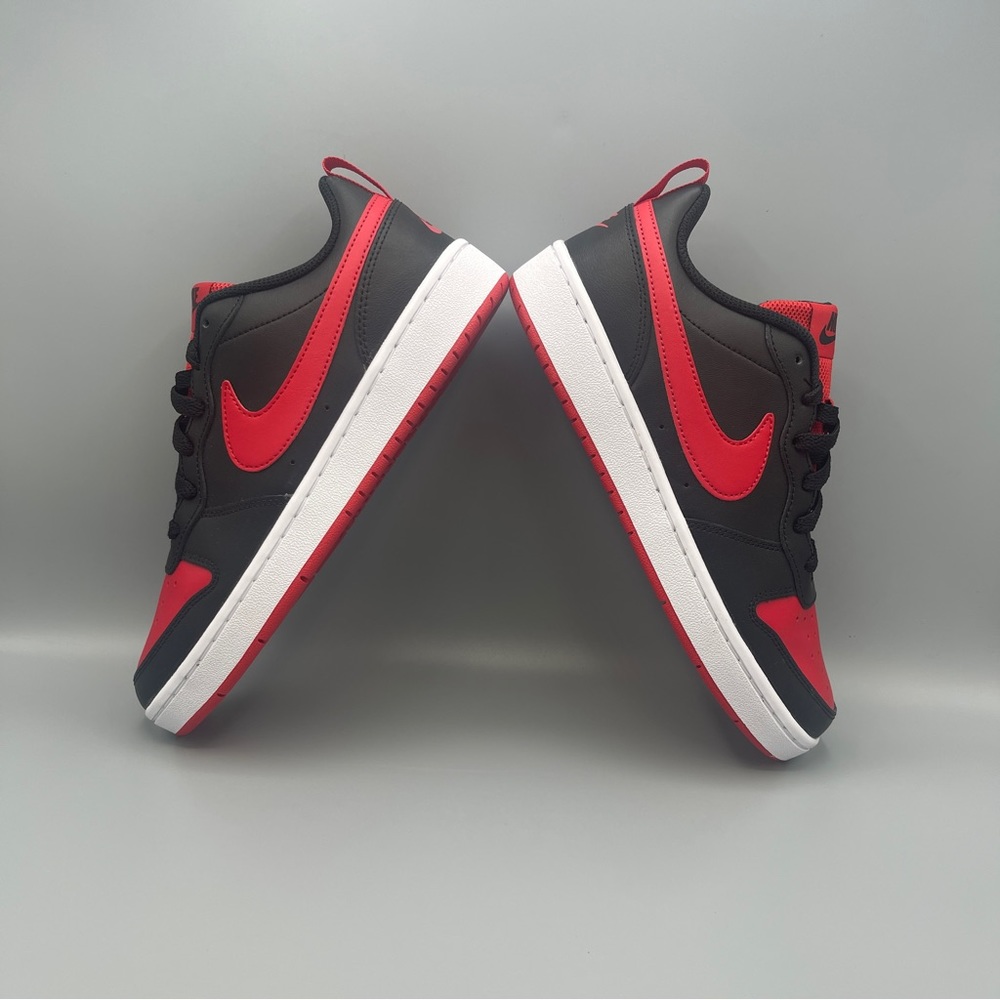 Nike Court Borough Low 2 Big Girl' Shoes/color Black/White/University Red - Picture 10 of 17